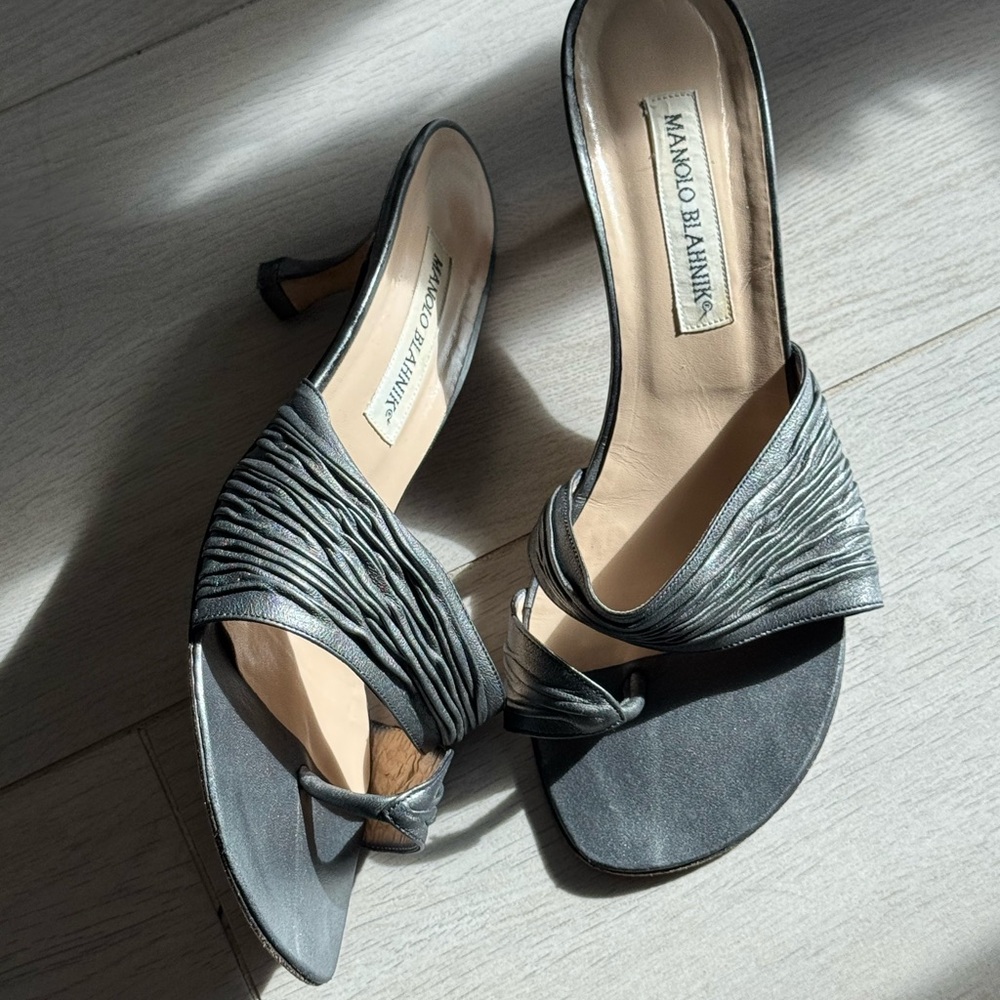 Manolo Blahnik Gray Women's Shoes